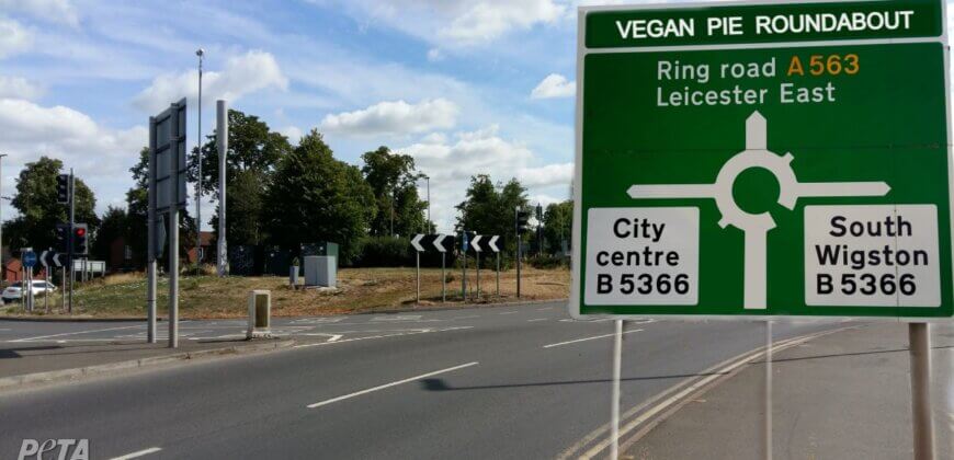 Leicester, Your Destination Is Vegan Pie Roundabout