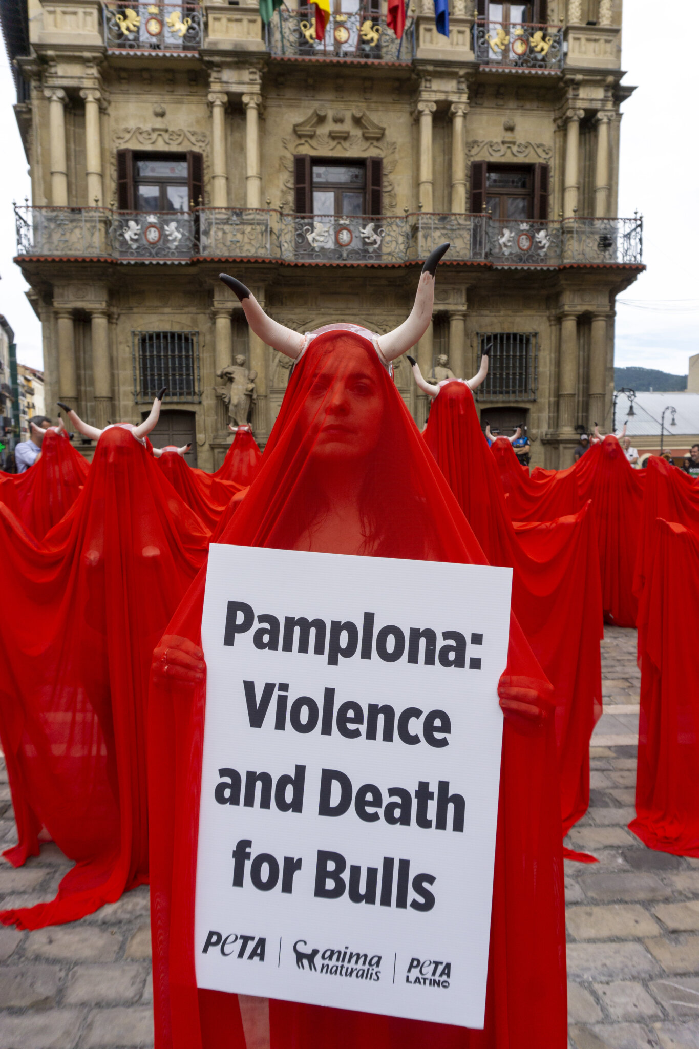 Nude Activists Create Sea Of Blood To Protest Pamplonas Sadistic Bullfights