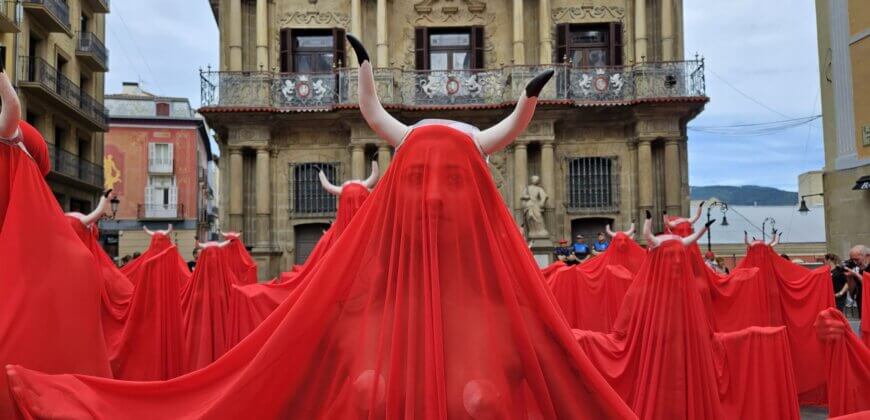 Nude Activists Create Sea Of Blood To Protest Pamplonas Sadistic Bullfights