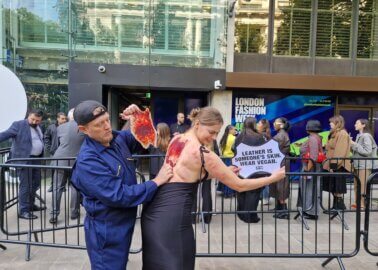 Leather Cruelty Protested at London Fashion Week